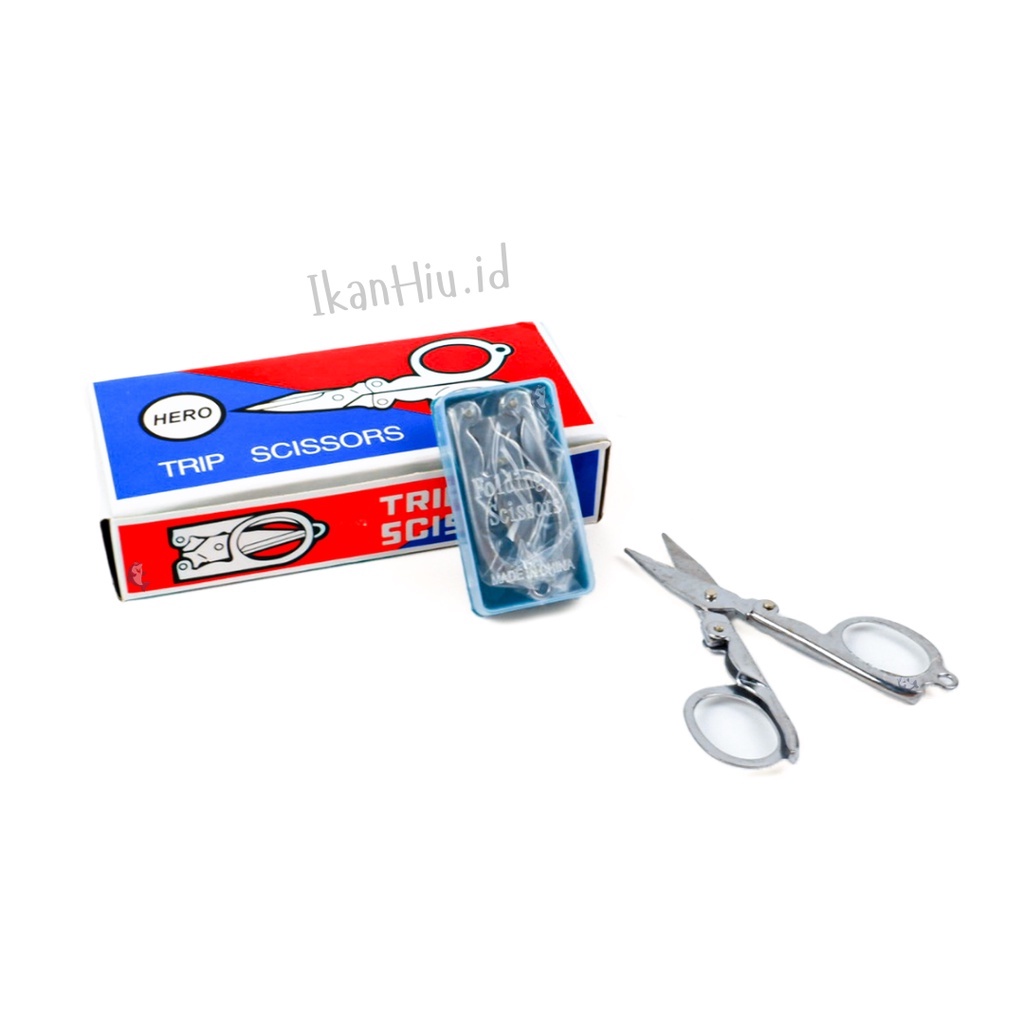 

Gunting Kecil Lipat (Per Pcs) - Gunting Saku Stainless Mini Murah - Folding Travel Scissor Hero Trip
