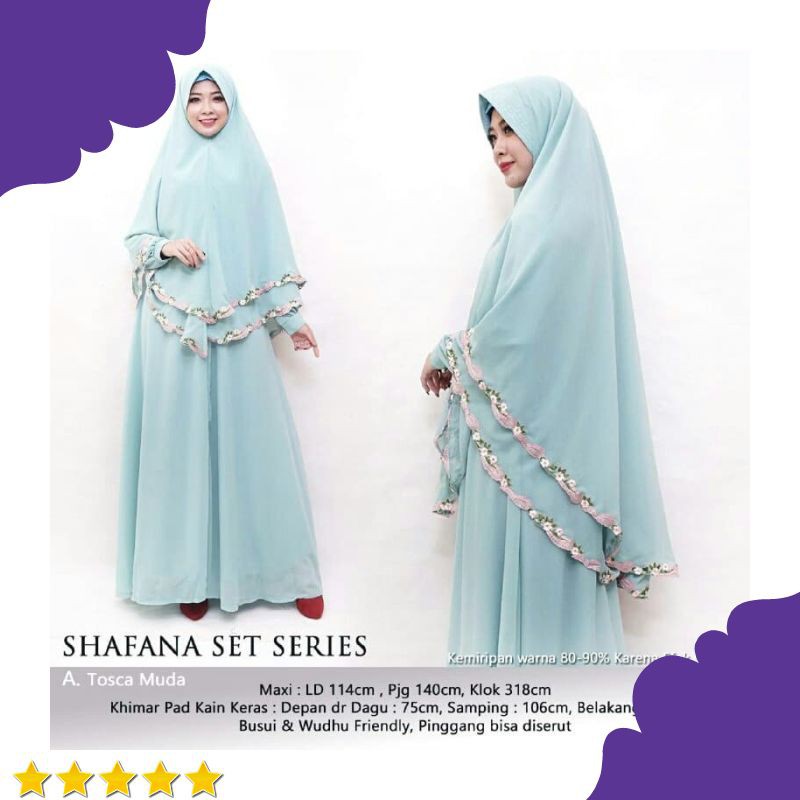 GAMIS SYARI SHAFANA TOSCA MUDA