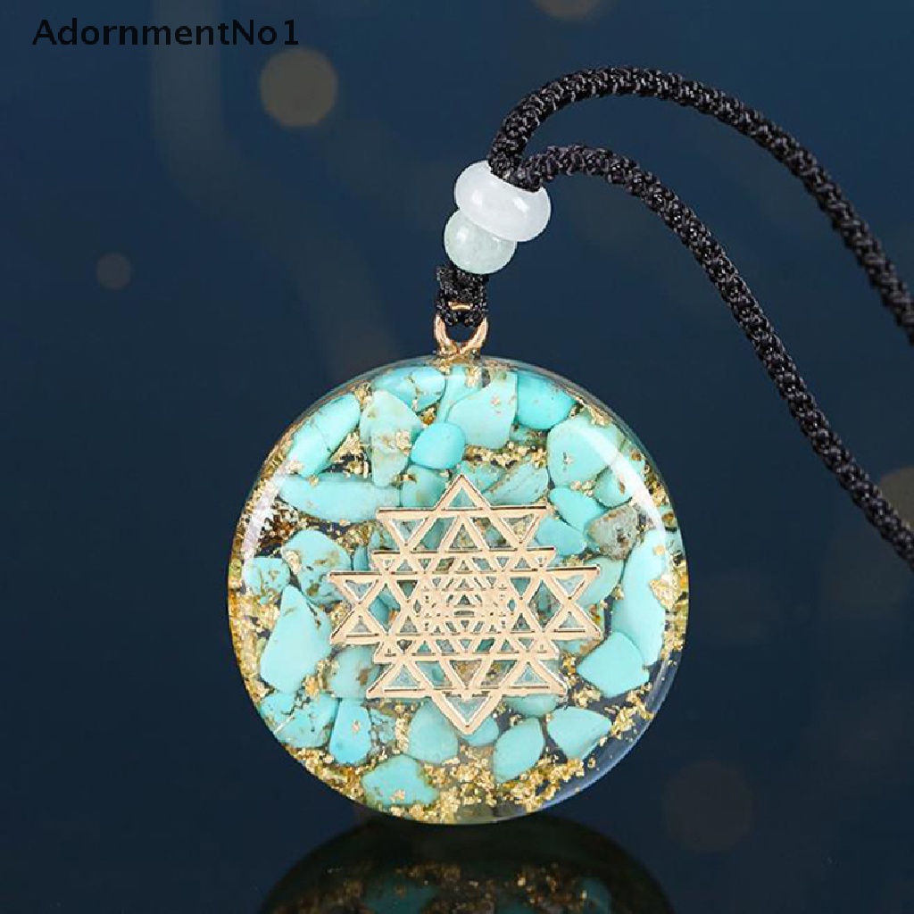 (AdornmentNo1) Orgonite Liontin Batu Chakra Sacred Sri Yantra Orgonite Untuk Aksesoris Kalung / Perhiasan