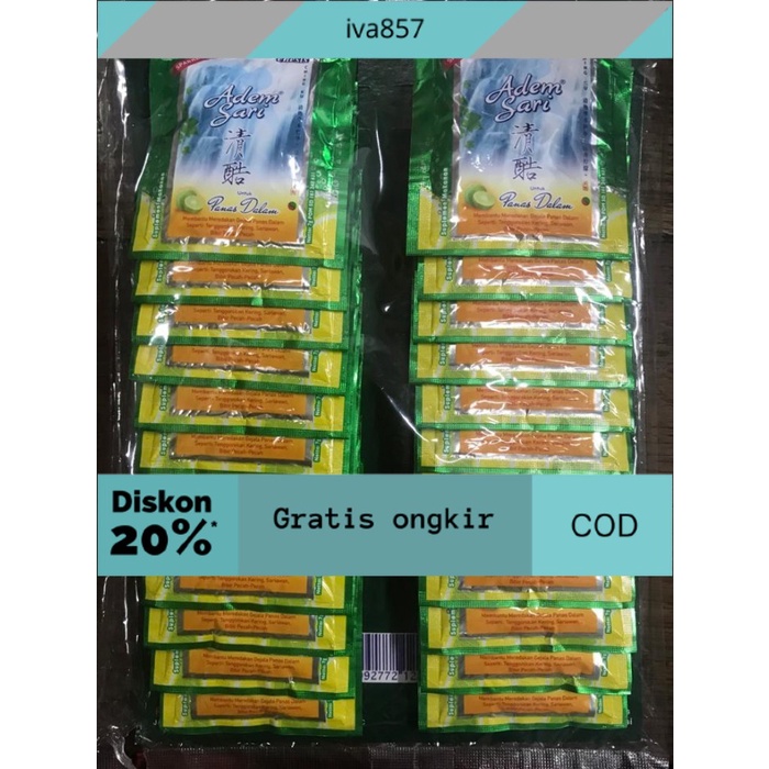 

PROMO Adem Sari isi 24 Sachet (@7gr) GRATIS ONGKIR