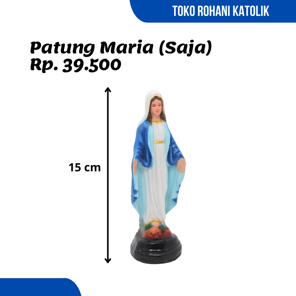 PAKET DOA KATOLIK (15 CM) / PATUNG BUNDA MARIA / SALIB DUDUK / ROSARIO KATOLIK / PATUNG YESUS