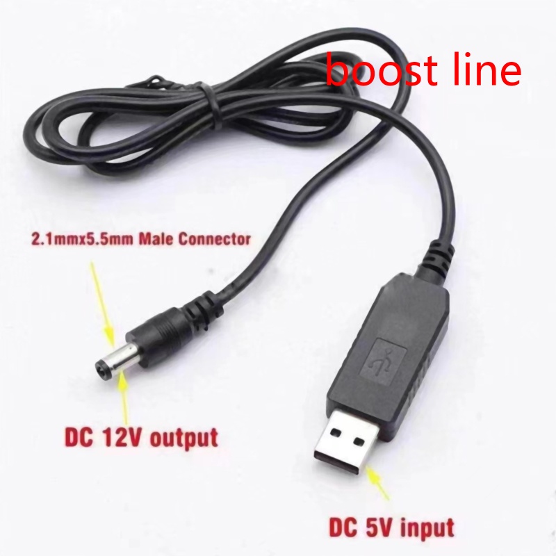 Zzz Kabel Power Boost USB Ke DC 5.5mmx2.1mm 5V Ke DC 9V / 12V Panjang 1m