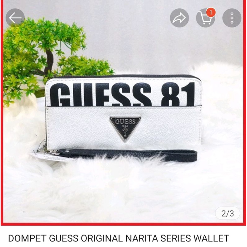guess narita long wallet original counter