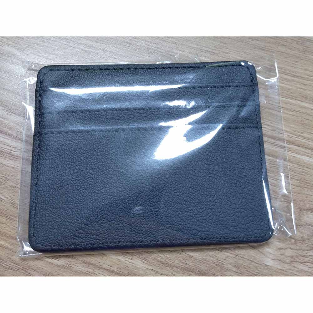 Dompet Kartu Bahan Kulit ID Card Holder Slim Design - 1003 - 7RFH4CBK Black