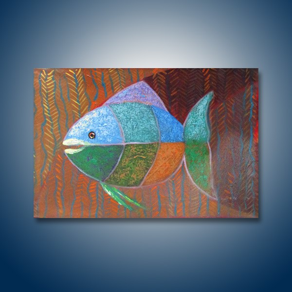Jual Lukisan Ikan Abstrak - Hm124 Indonesiashopee Indonesia
