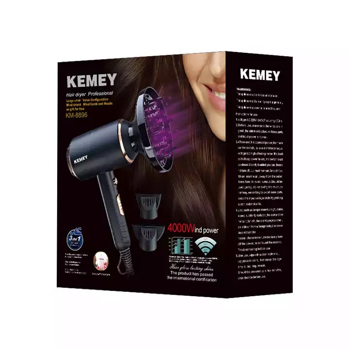 Kemey KM-8896 Professional Hair Dryer Super Strong Power