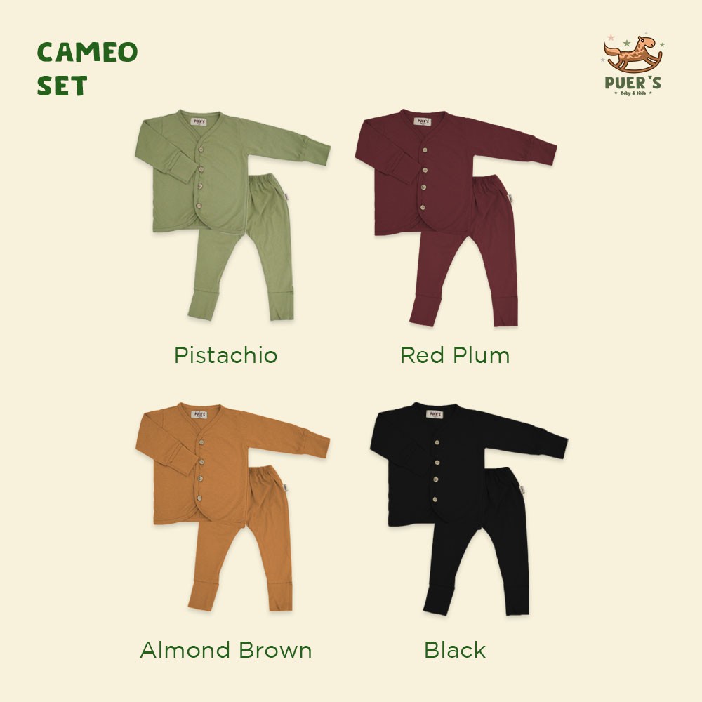 SETELAN LENGAN PANJANG BAYI DAN ANAK PUER'S CAMEO SET (SETELAN PANJANG NEWBORN-2thn)