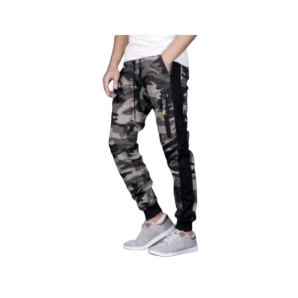 Celana jogger pria camo army loreng