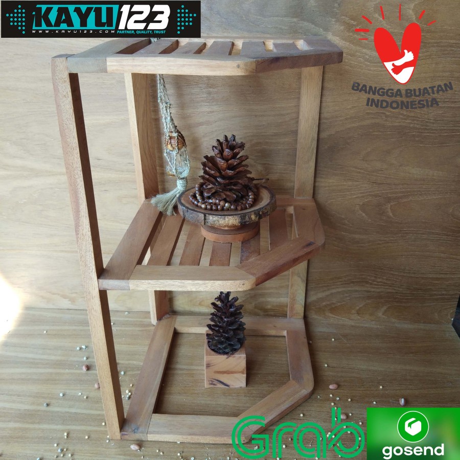 Rak Kayu Susun Serbaguna Rak Tanaman Hias Minimalis (RK-20)