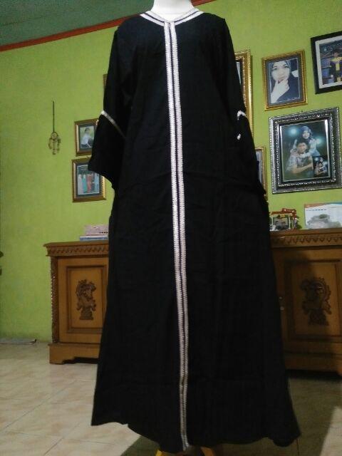 Dress Batik Pekalongan / Longdress / Batik Muslim / Daster Panjang / Maura Hitam Manis Batik Mkhm01