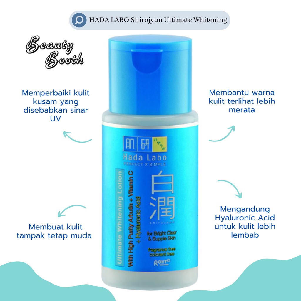 HADA LABO Shirojyun Ultimate Whitening Lotion 100ml / SHIROJYUN Lotion BIRU