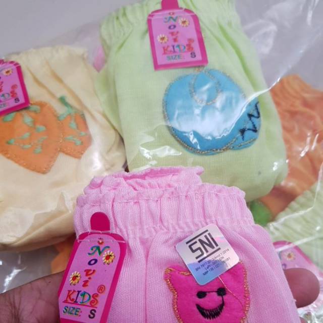 6 Pcs (1/2 Lusin ) Celana Dalam Anak Cewek NOVI KIDS Warna SNI CD Bayi, Balita, Anak Perempuan NOVI