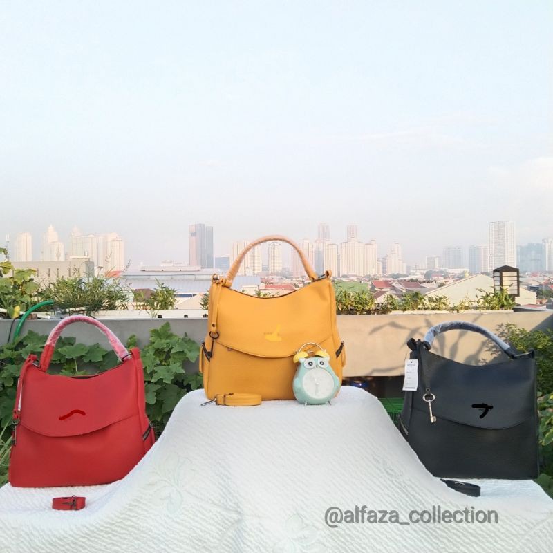 Tas Wanita Hobo Amplop Bahan Kulit Jeruk