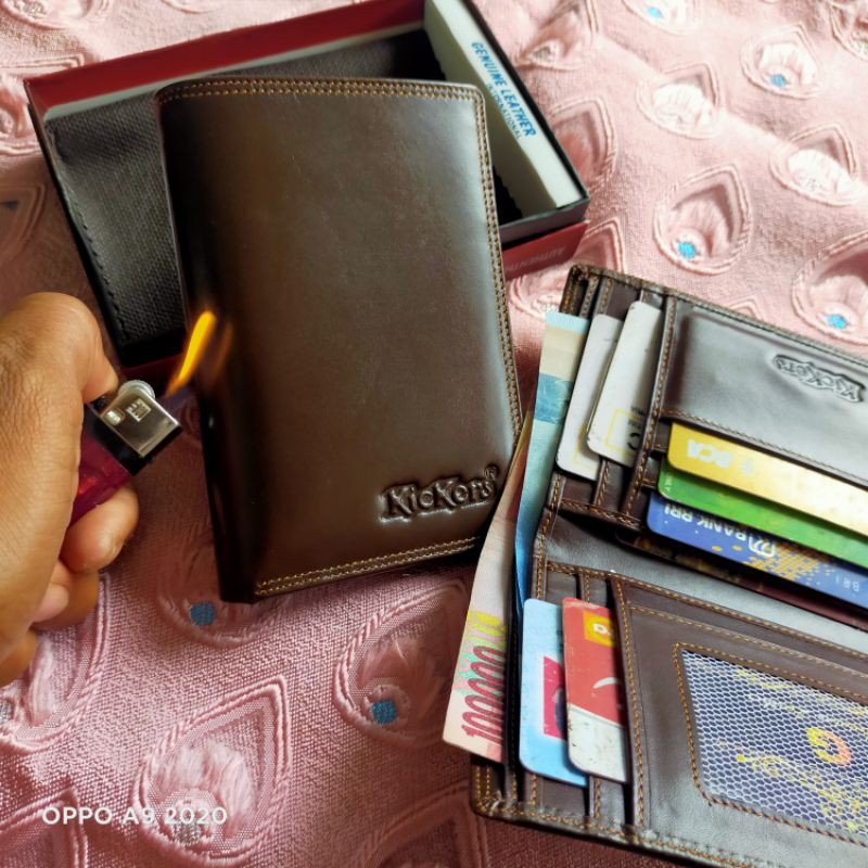 DOMPET PRIA FULL KULIT 3/4 (L.A Leather)-Coklat gelap