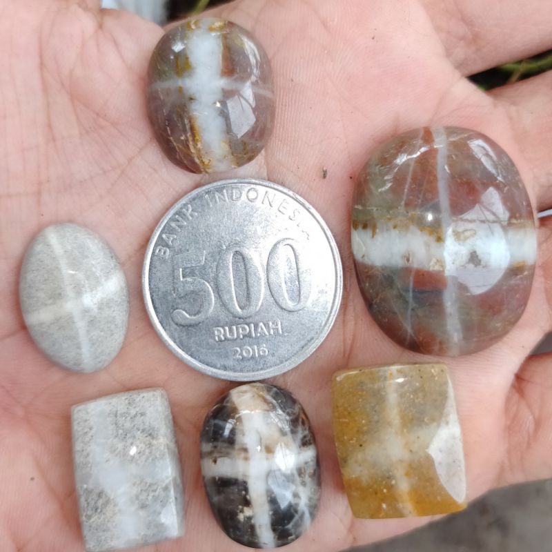 batu asli akik tapak jalak Kalimantan koleksi cincin pria wanita liontin anting perhiasan antik