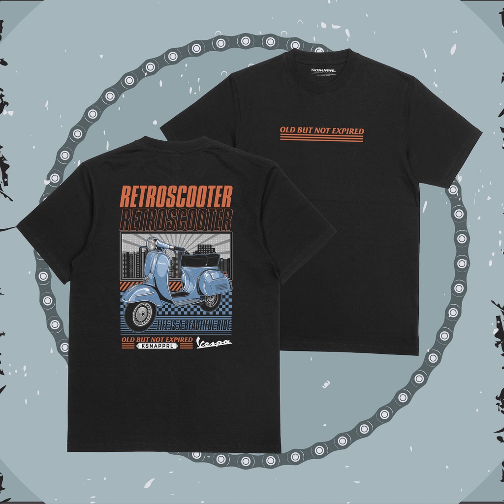 Kaos Vespa Scooter "Old But Not Expired" - Kaos Vespa/Kaos Pespa/Vespa World Day/Kaos Anak Vespa/Kao