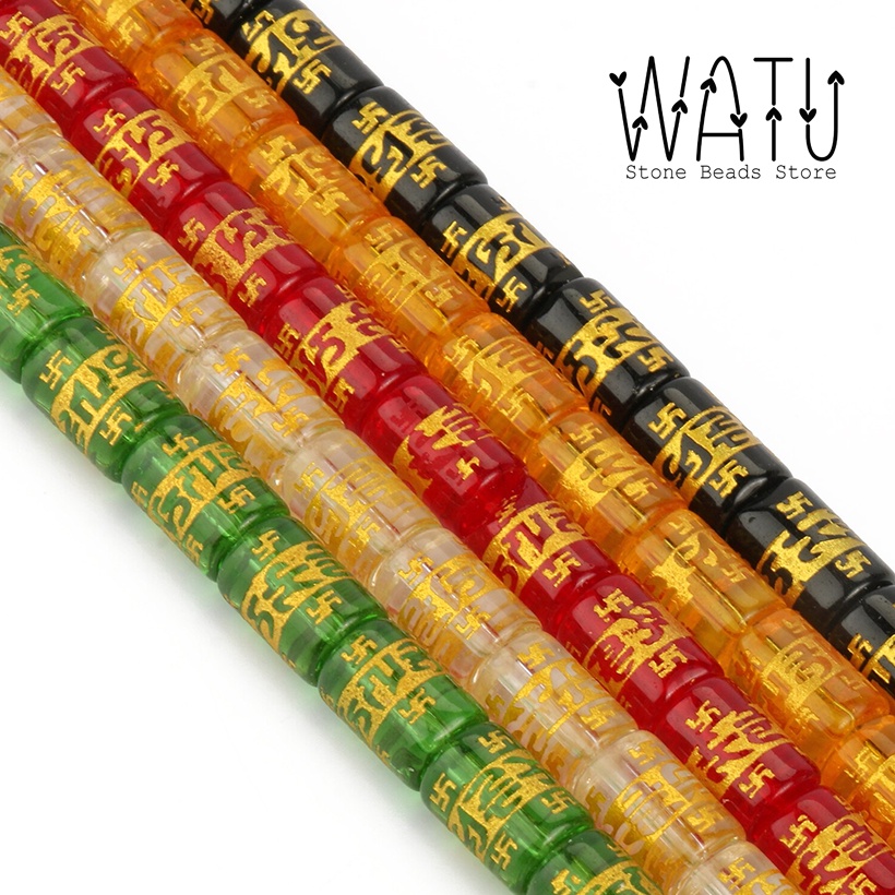 Manik Batu Mantra Tibetan Mantra Tube Beads