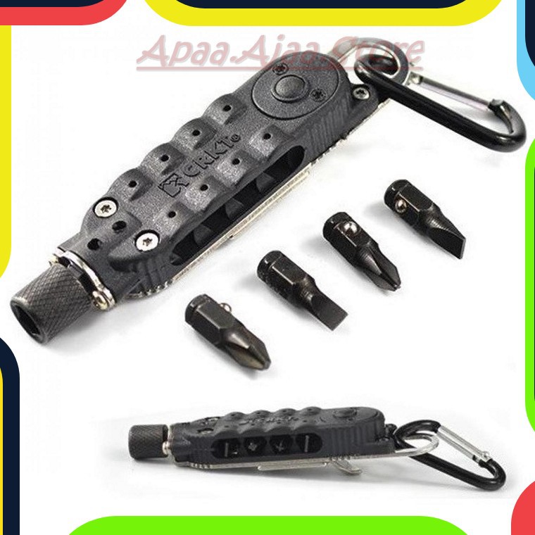 Bayar Ditempat CRKT Gat A Way Driver Magic Screwdriver EDC Multifunction Tools - 9095