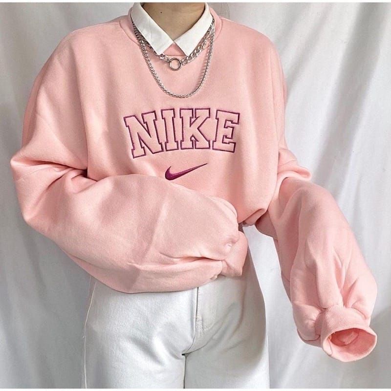 Bordier ✔ Sweater NIKE BORDIR SWEATSHIRT WANITA OVERSIZE - CREWNECK SWEATER WANITA OVERSIZE-3