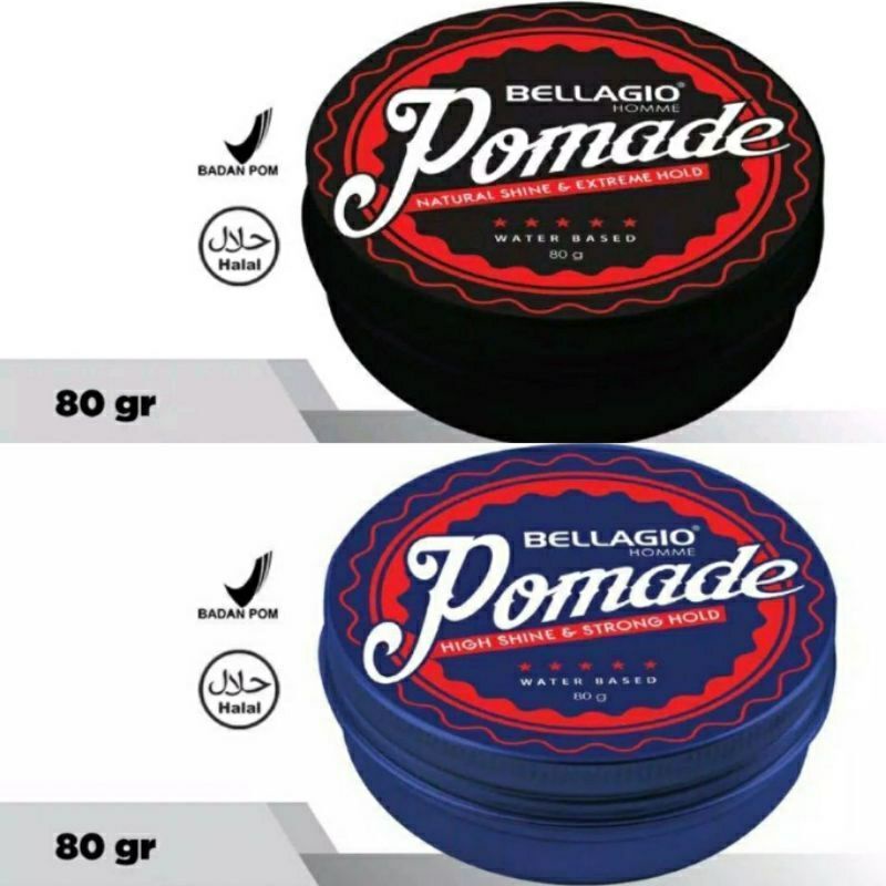 Bellagio Pomade And Kids 80 gr | 40gr Extreme Hold|Strong Hold~Pomade Bellagio Original 100%