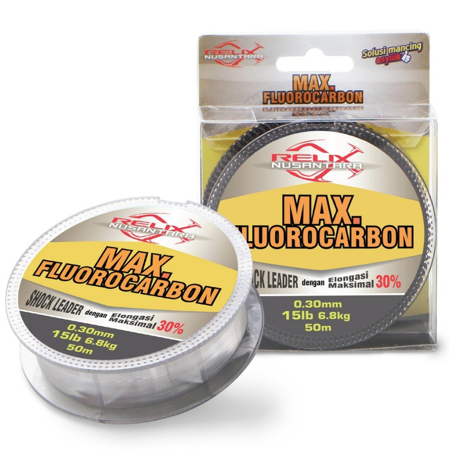 Senar Leader Relix Nusantara Max Fluorocarbon  15 lbs/18 lbs/20lbs/25 lbs/ 28 lbs /30 lbs/40 lbs/50 
