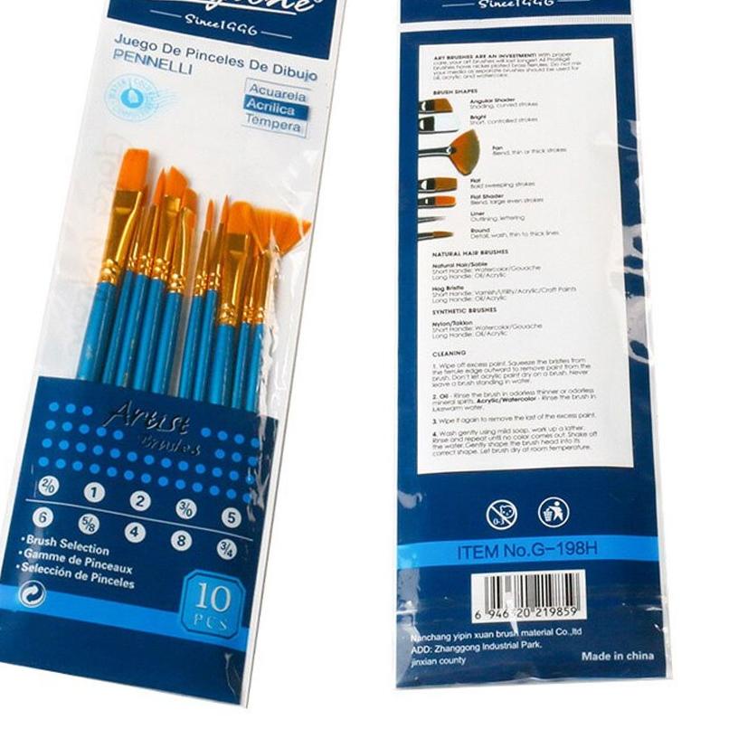 

Best Seller|SQ29|Giorgione Brush Set 10 pcs G-198H / Kuas Lukis Set 10