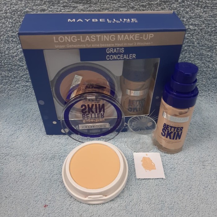 Paket kosmetik maybelline 2 in 1 long lasting make up 3338