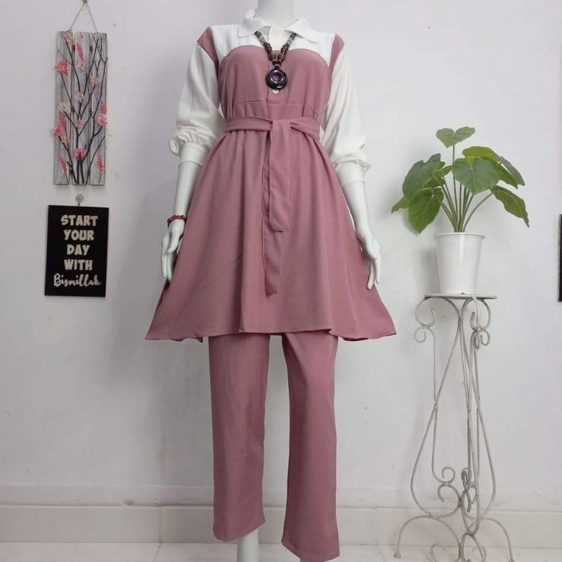 ONE SET ITYCREPE TERBARU OOTD WANITA KEKINIAN