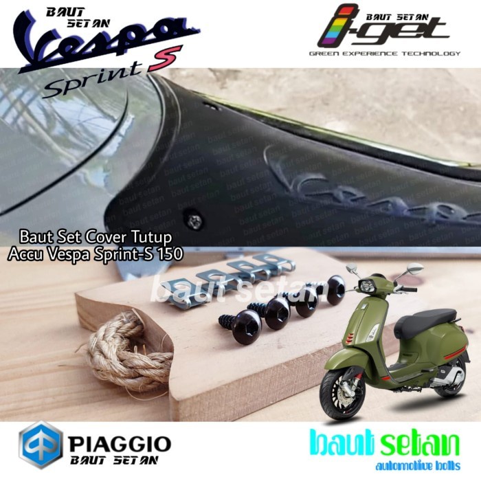 Baut Set Cover Tutup Aki Vespa Matic Sprint-S 150