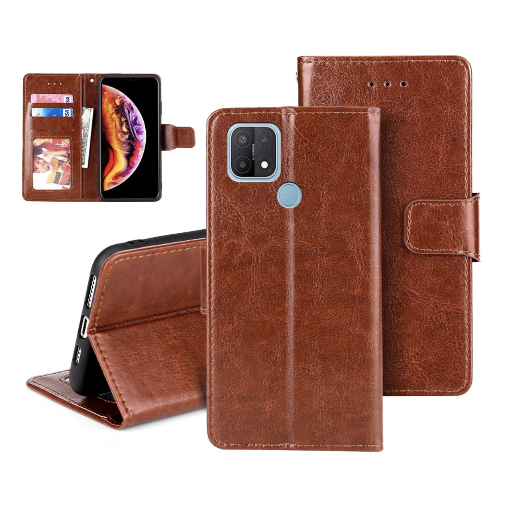 Oppo A15 2020 Flip Cover Wallet Leather Case