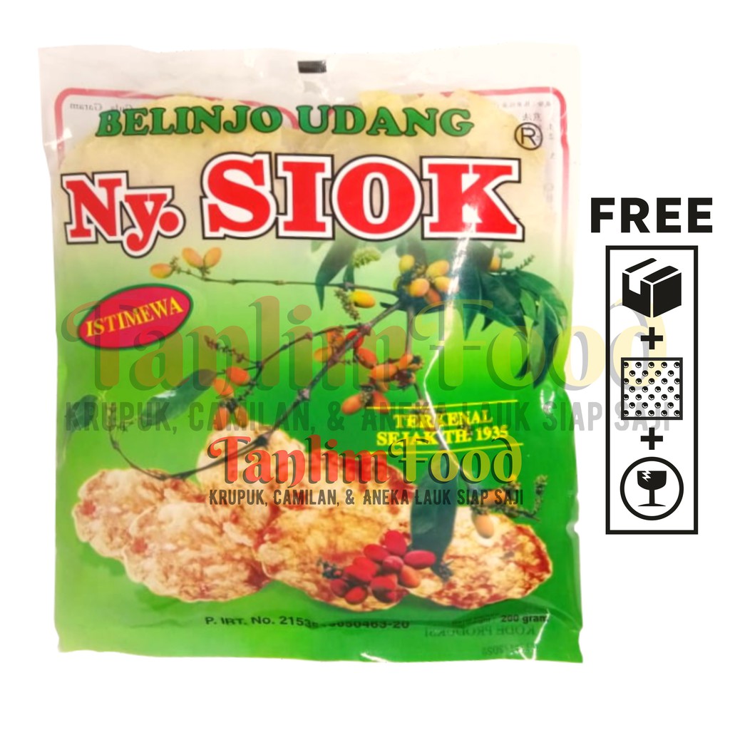 Kerupuk / Krupuk Emping Belinjo Udang Ny. Siok 200gr - TanlimFood