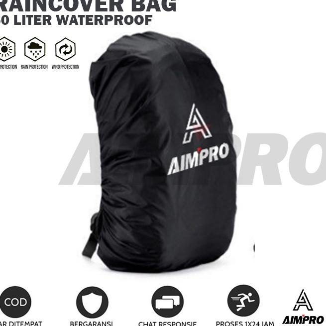 [KODE 885] Rain Cover Bag Aimpro 60L Raincover Carrier Ransel Tas Gunung Keril