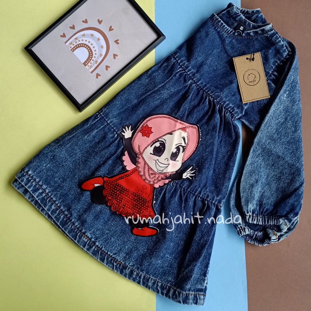 Dress jeans anak karakter