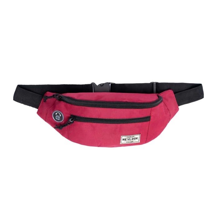 TAS SELEMPANG PRIA WAIST BAG ALVA PRIA SLING BAG GADGET DISTRO PRIA - MAROON