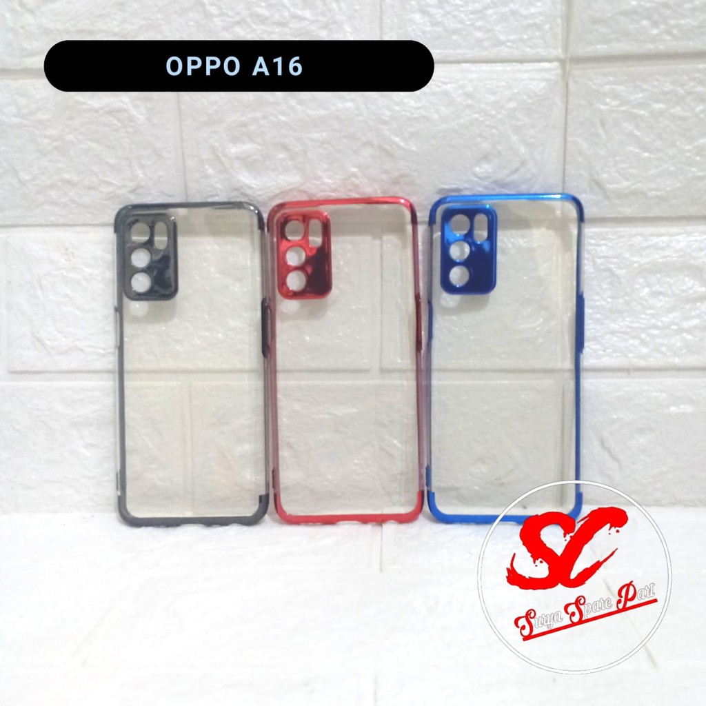 Shining Chrome Tpu Case Clear Silicone Case Oppo A74 4G Oppo A16 Oppo A54 - SC