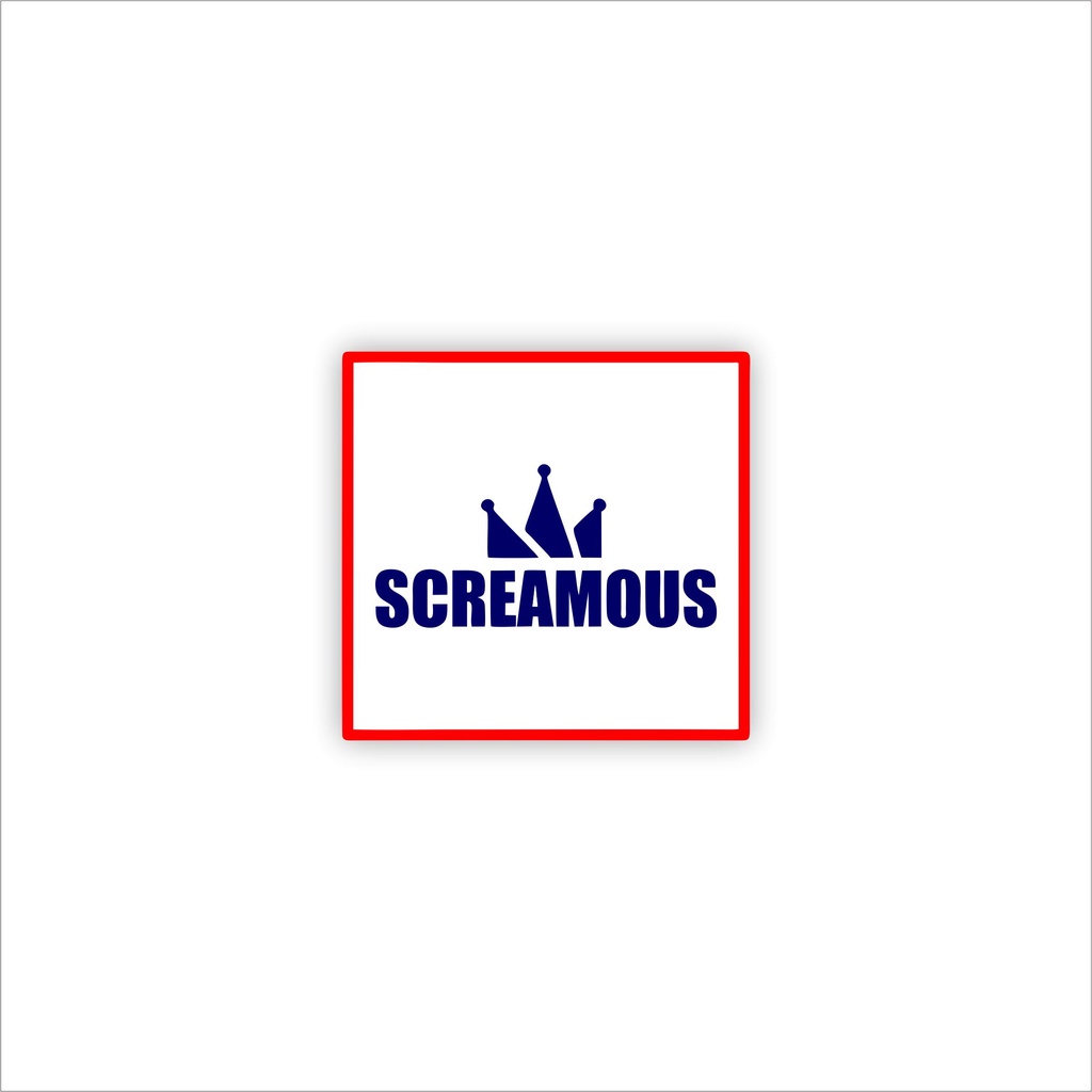 

Sticker stiker brand distro Logo SCREAMOUS bahan graftac anti air