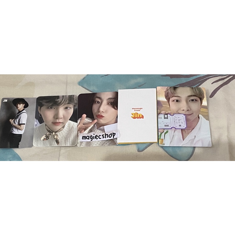 DICON SUGA DICON JUNGKOOK NAMJOON RM SWZ SOWOOZO MESSAGE CARD MC JIN RUN JAPAN PHOTOCARD MPC