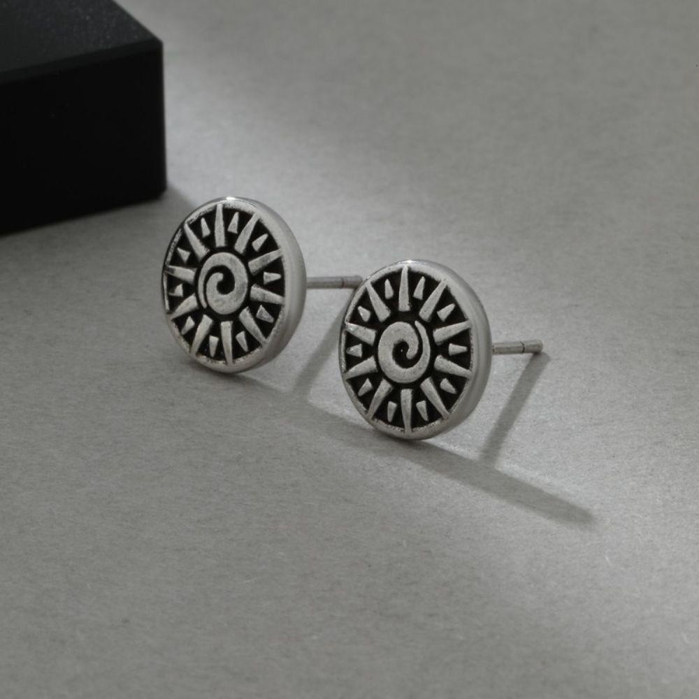 Needway Stud Earrings Tren Kreatif Bulan Matahari Okultasi Gaya Korea Anting Tindik