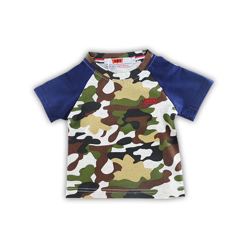 Kaos Anak Cowok Levis Motif Army