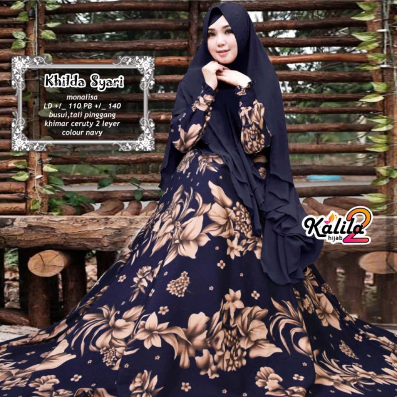 (100% ORI) KHILDA SET SYARI BY KALILA2 / GAMIS SYAR'I BUSUI READY / DRESS SET SYAR'I JUMBO