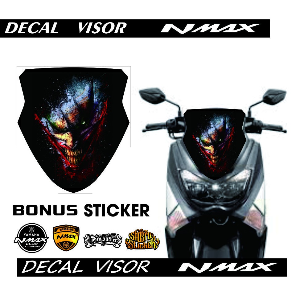 VARIASI DEKAL VISOR NMAX OLD CUSTOM PRINT STIKER DECAL NMAX VISOR STANDAR VARIASI