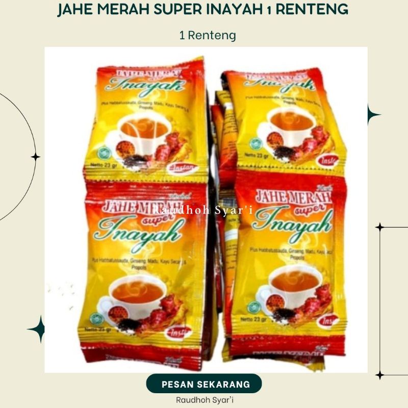 

JAHE MERAH SUPER INNAYAH 1 RENTENG ISI 12 SACHET