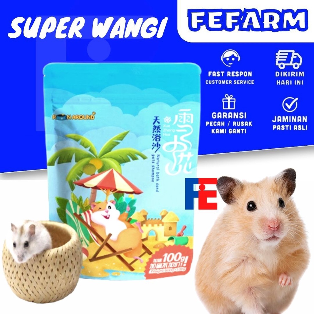 Pasir Wangi Hamster Sand Bath - Kebutuhan Kandang Hamster