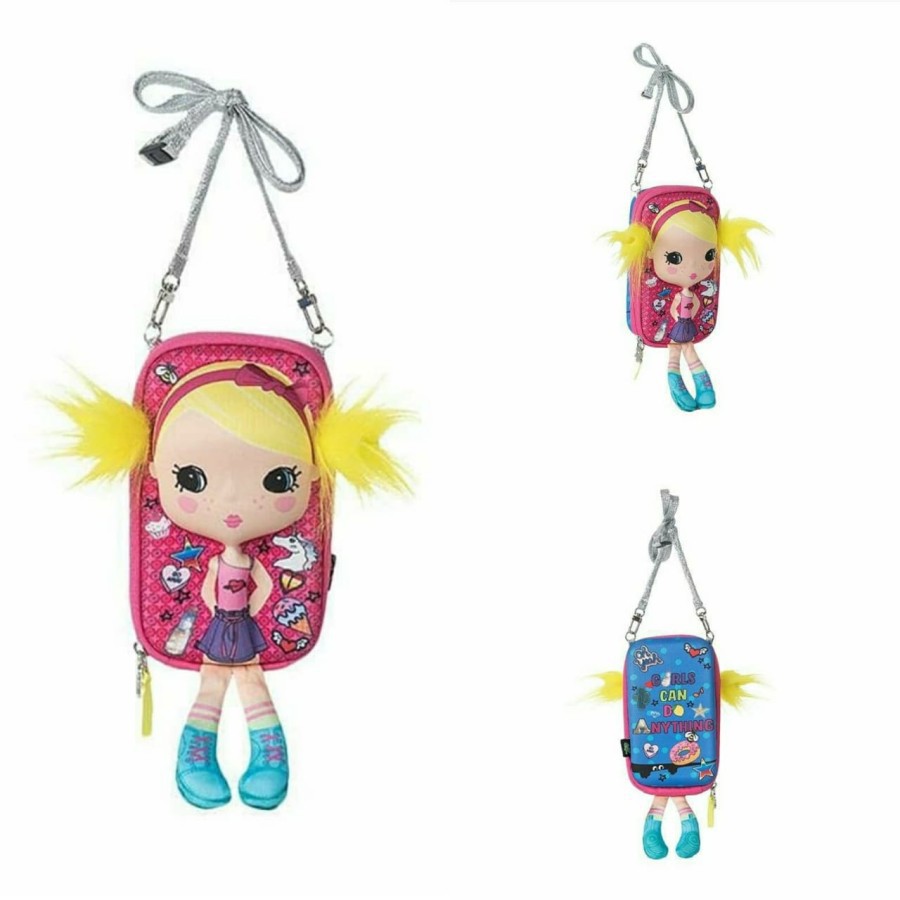Tas Selempang Anak Perempuan Okiedog New Tiny Treasures Sticker Patch Girl Sling Bag Original / Tas