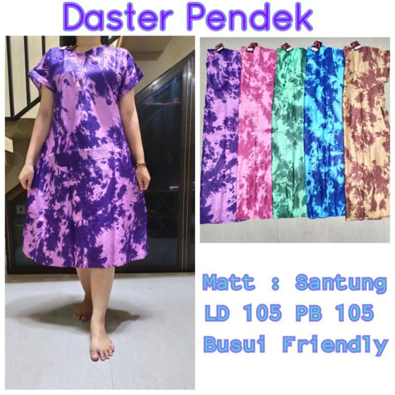 daster pendek tie dye tali/ daster santung busui