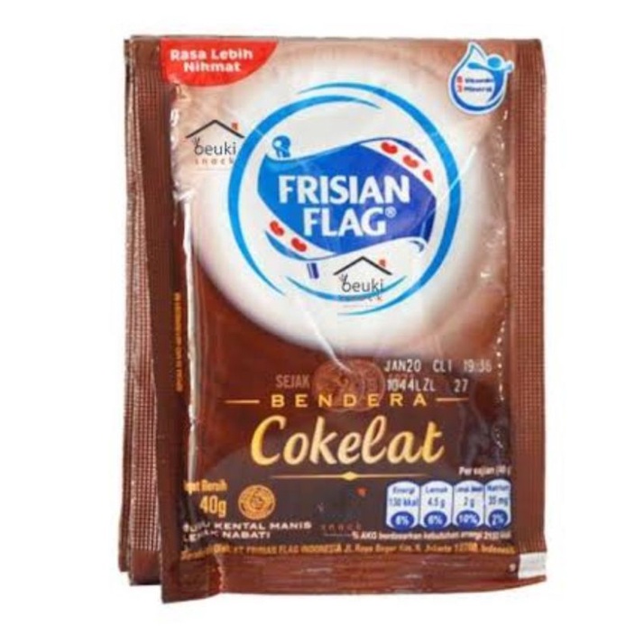

Susu bendera coklat sachet 1 renteng