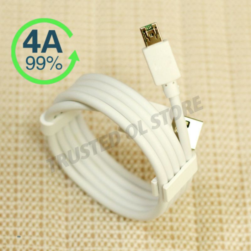 KABEL DATA OPPO VOOC MICRO/TYPE C USB  FAST CHARGING ORIGINAL 100%