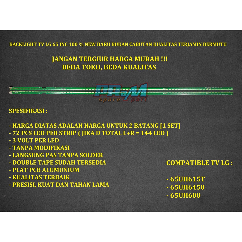 Backlight Led Tv LG 65 INC 65UH6450 Lampu Tv LG BL 65UH6450 65UH615 65UH6450 65UH600