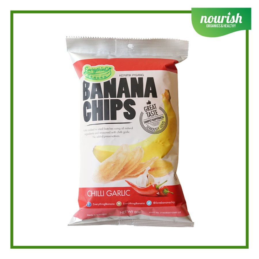 Everything Banana Chips Chili Garlic 80gr