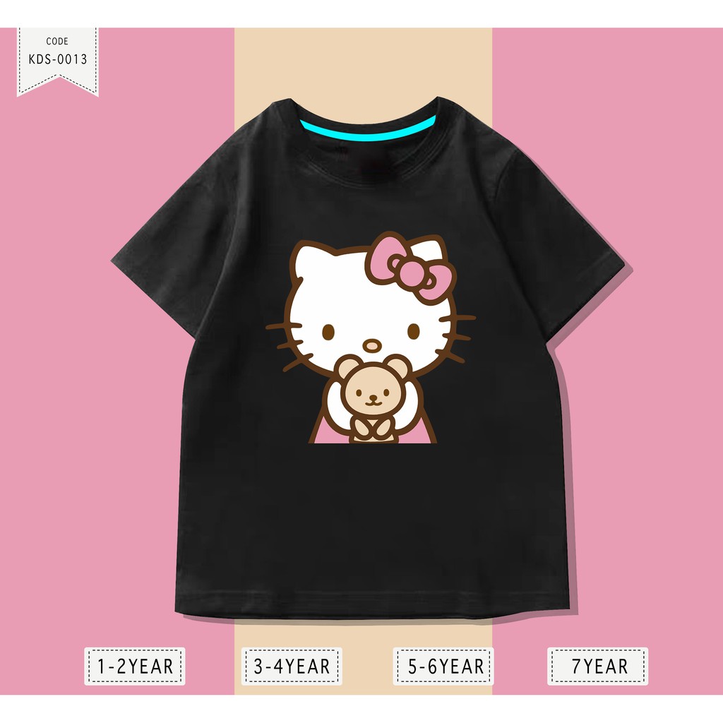 Baju Anak Hello / Kaos Distro DTF Anak Laki Laki dan Perempuan / Unisex / Motif Kartun